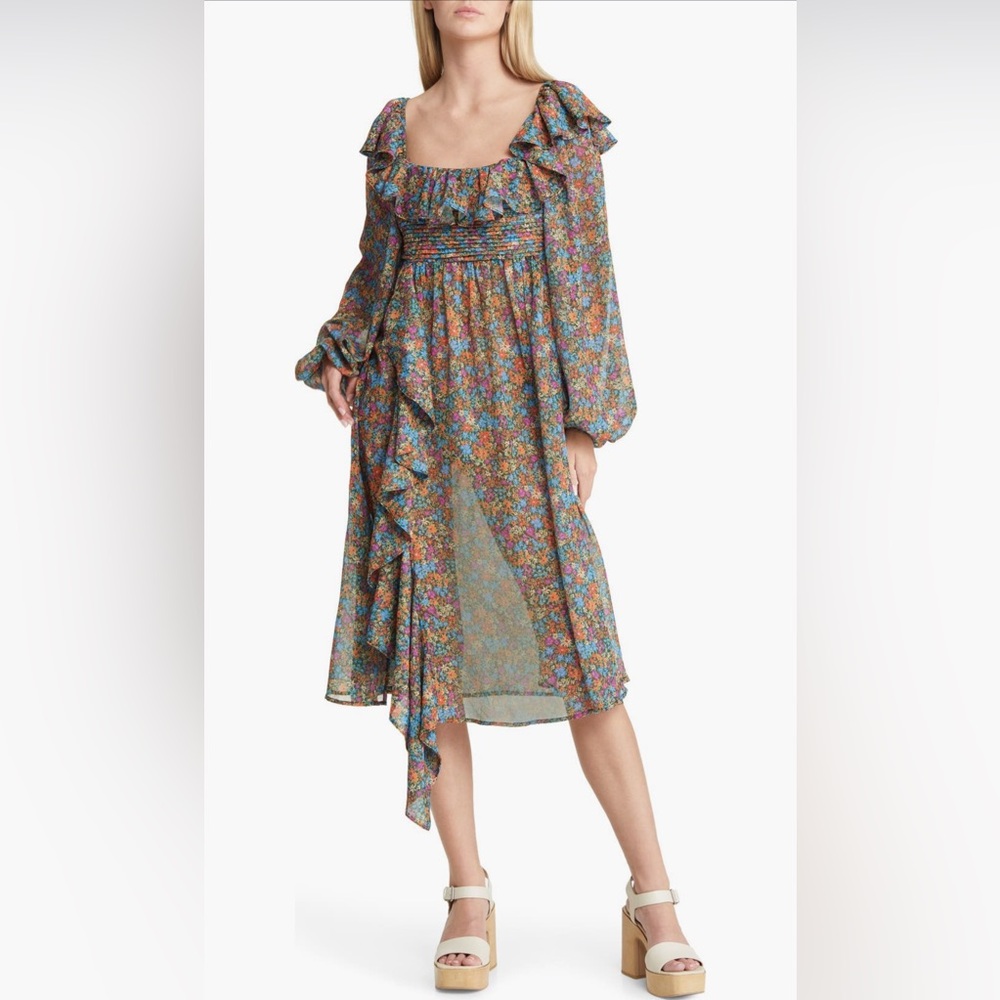 NWT For Love & Lemons Sheer Floral Brittany Dress – Size XS - Picture 5 of 16